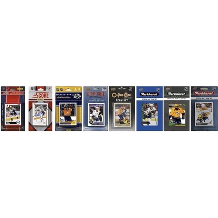 WILLIAMS & SON SAW & SUPPLY C&I Collectables PREDATORS818TS NHL Nashville Predators 8 Different Licensed Trading Card Team Sets PREDATORS818TS